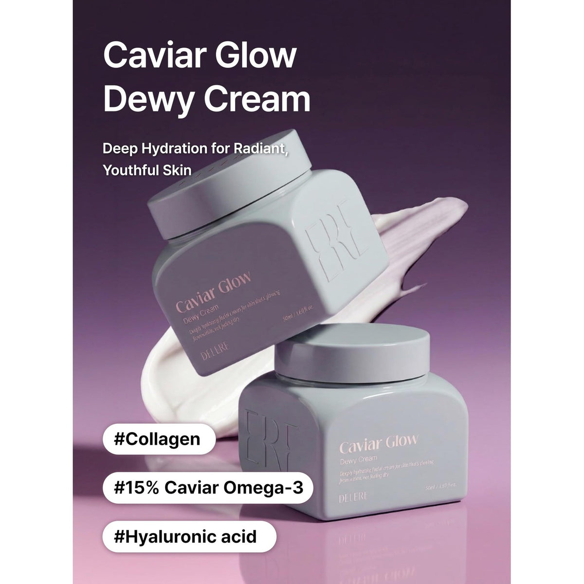 Caviar Glow Dewy Cream, korean face moisturizer, Anti-Aging Skin Cream
