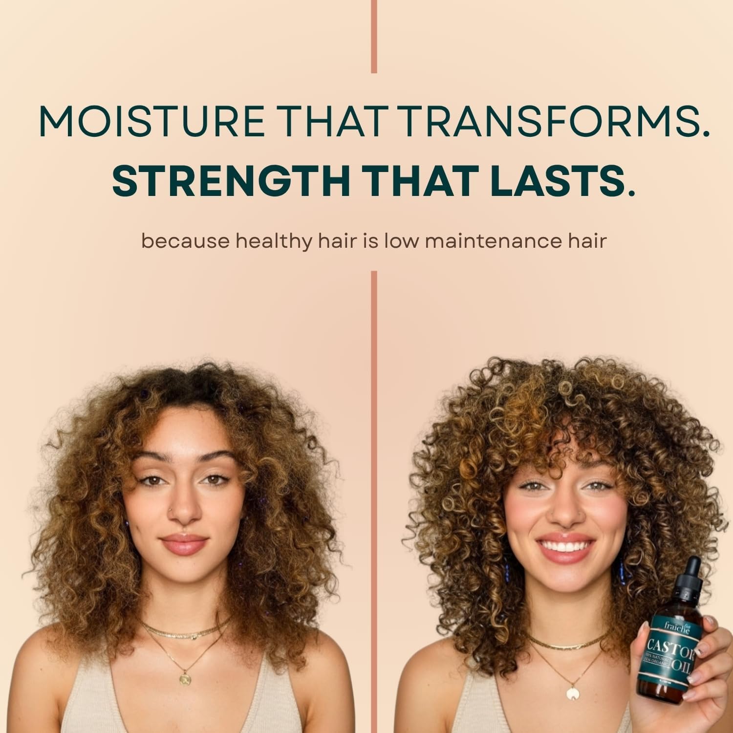 Organic Castor Oil Eyelash Growth Serum, Eyebrow Lash Serum for Hair Growth | 2oz Glass Bottle + Ready-to-Use Filled Dual Ended Tube. 100% Pure Cold Pressed Hexane-Free. For Hair & Skin. Made in USA.