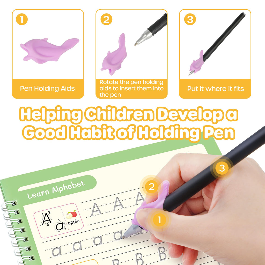 Large Magic Grooved Writing Practice Books for Kids 3-8 Learn to Write