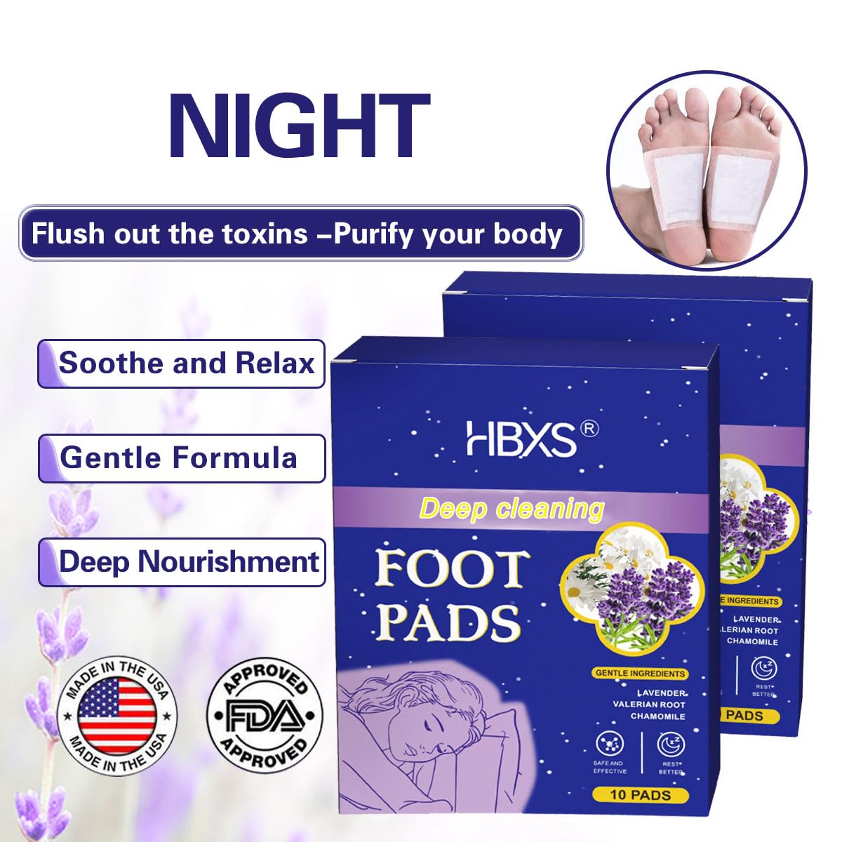 Foot Pads | Traditional Herbal Blend | Easy Nighttime Foot Care | Ready to Use Foot Patches-20 Packs