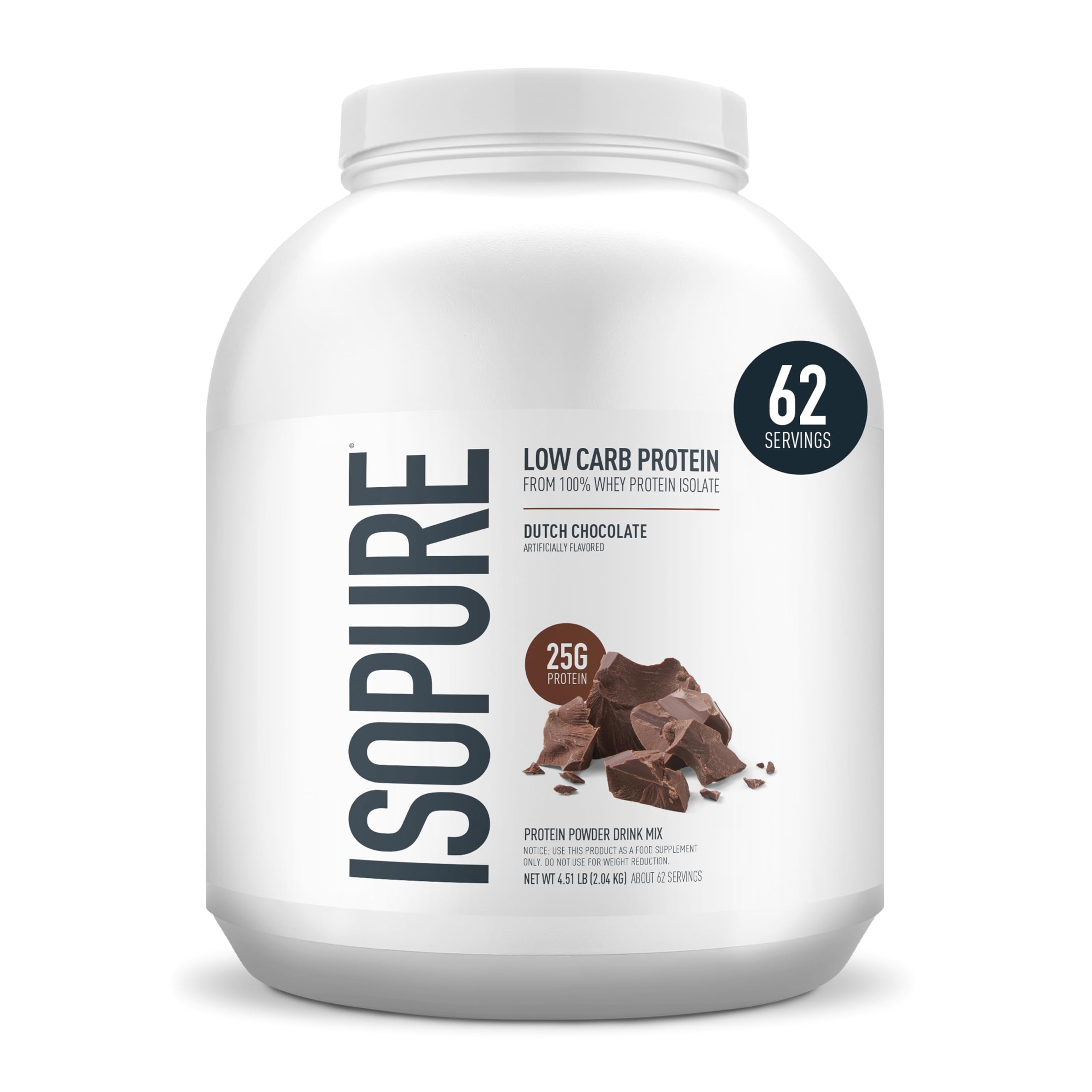 Buy now Isopure Zero Carb 100% Pure Whey Isolate Protein Powder, Lactose Free, Gluten Free, with Vitamins, Creamy Vanilla, 25g Protein Per Serving, 1 Lb, 15 Servings (Packaging May Vary) Dutch Chocolate 4.5 Pound (Pack of 1) at indiglob india