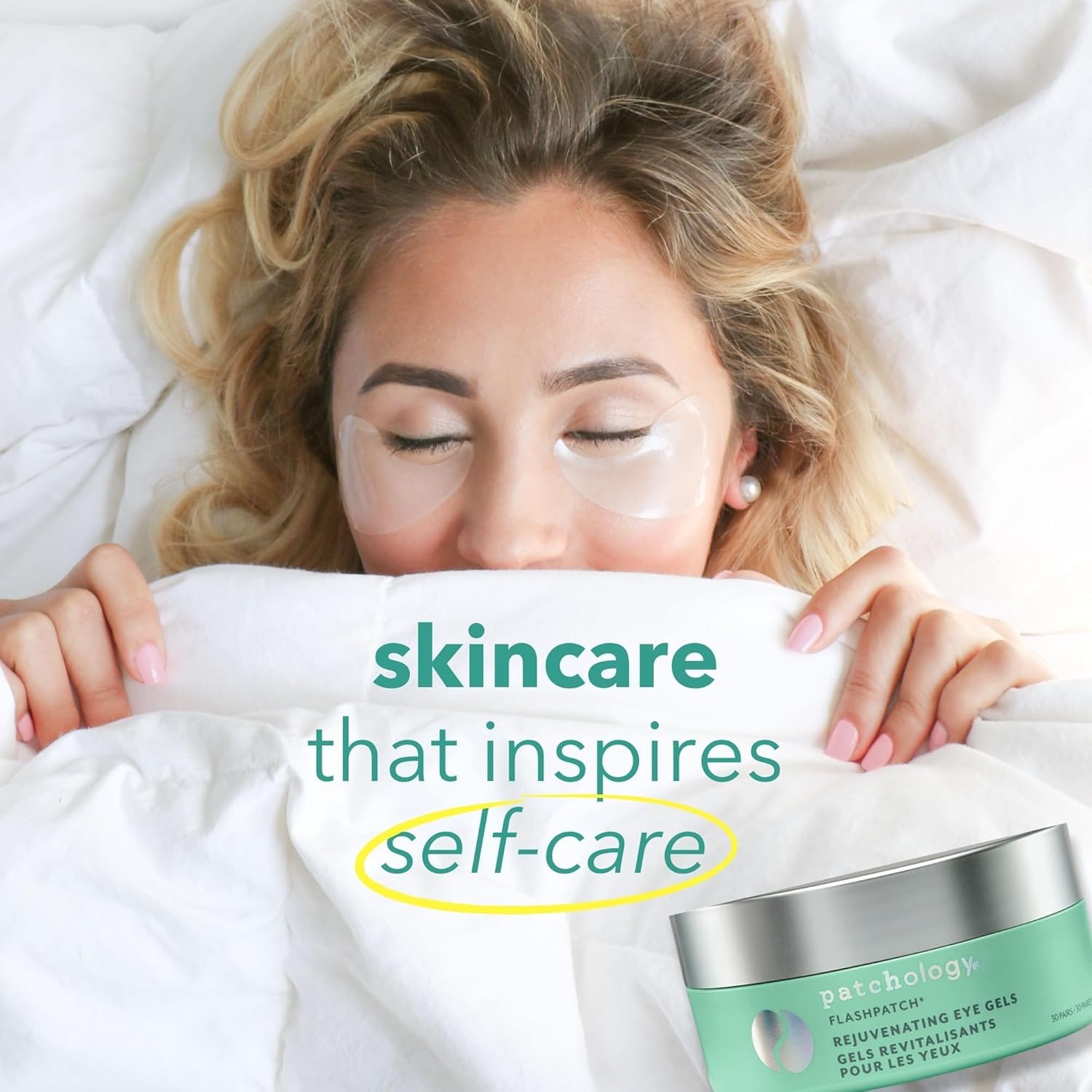 Buy now Patchology Rejuvenating Under Eye Gels - Hydrating Eye Mask w/Caffeine, Hydrolyzed Collagen & Centella Asiatica- Under Eye Patches For Dark Circles - Minimize Puffiness & Wrinkle Reducer - 30 Pairs at indiglob india