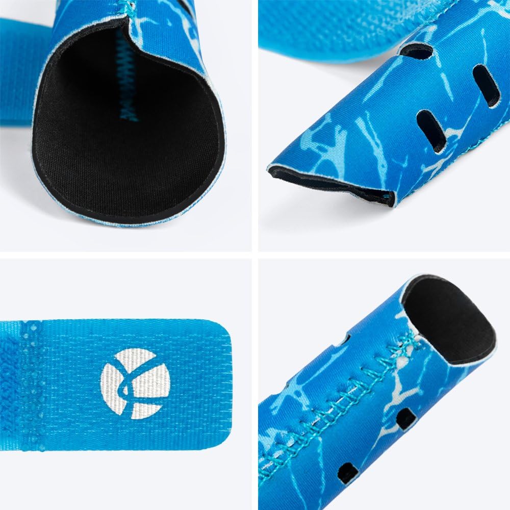 Buy now Kuangmi Finger Sleeve Support Protector Finger Splint Brace Use for Pain Relief and Preventing Sports Injuriesï¼ˆS/M, Blue at indiglob india