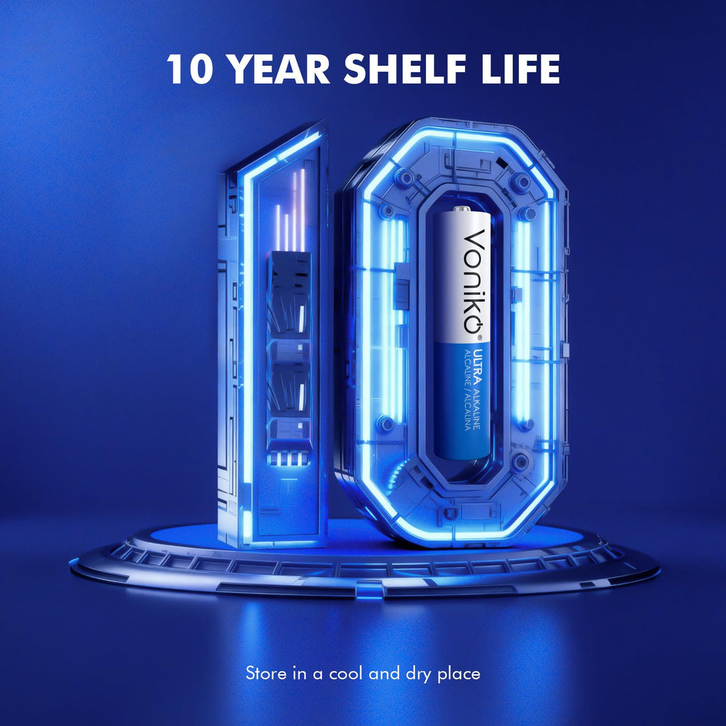 Buy now Voniko Ultra AAA Batteries 24 Pack - Alkaline Triple A Battery, Ultra Long-Lasting for All Your Devices, 10-Year Shelf Life, Leak-Proof & Mercury-Free at indiglob india