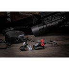 SureFire EP4 Sonic Defenders Plus Filtered Earplugs, Triple flanged Design, Reusable, Black, Medium