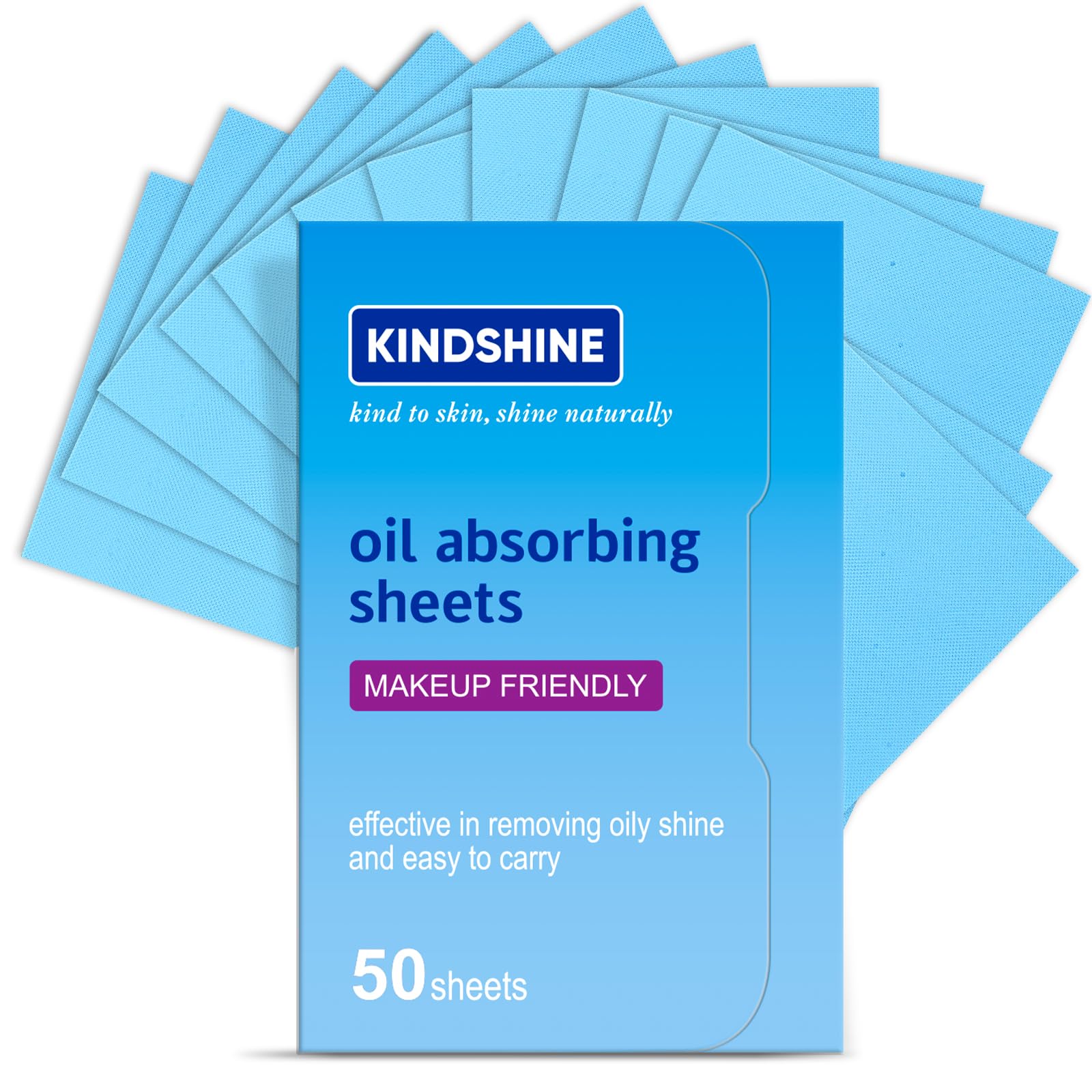 KINESHINE 300Pcs High-Performance Oil Absorbing Sheets for Face | Makeup Friendly, Oil Blotting Sheets for Face, Blotting Papers for Oily Skin, Travel-Friendly, Suitable for men & women