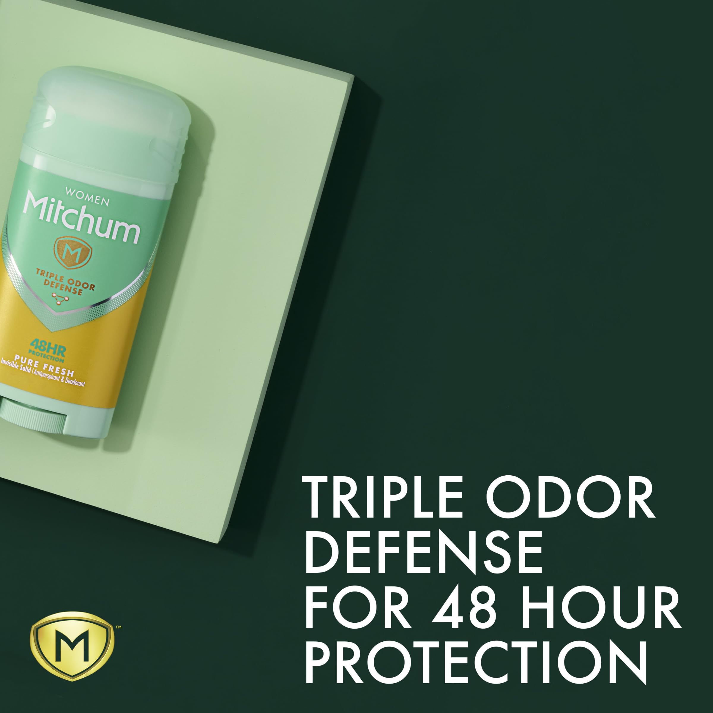 Mitchum Women Invisible Solid Antiperspirant Deodorant, Pure Fresh, 2.7 oz | Women's antiperspirant & deodrant delivers 48-hour odor protection after only one application. Pure Fresh scent.