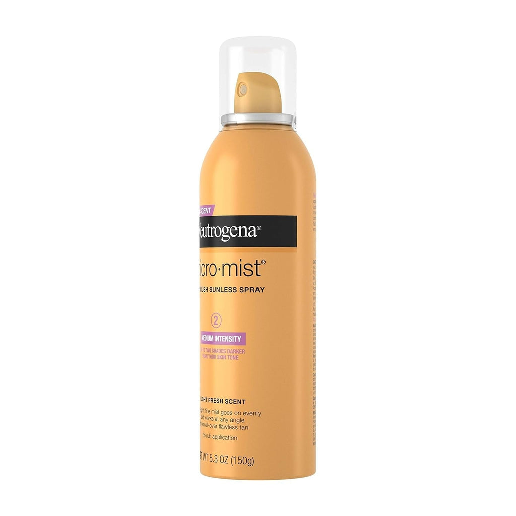 Buy now Neutrogena Micromist Airbrush Sunless Tanning Spray, Gradual Sunless Indoor Tanner with Witch Hazel, Alcohol-Free, Oil-Free & Non-Comedogenic Formula, Medium Intensity, 5.3 oz at indiglob india