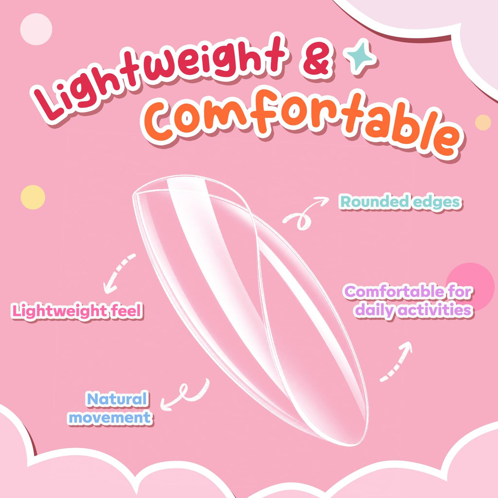 Modelones Short Almond Nail Tips offer 360pcs of lightweight, rounded-edge designs for comfort and natural movement in daily wear.