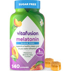 Vitafusion Melatonin Gummy Vitamins, 140 Count (Pack of 1) | Peach and White Tea Flavors | Gluten and Dairy Free Supplement