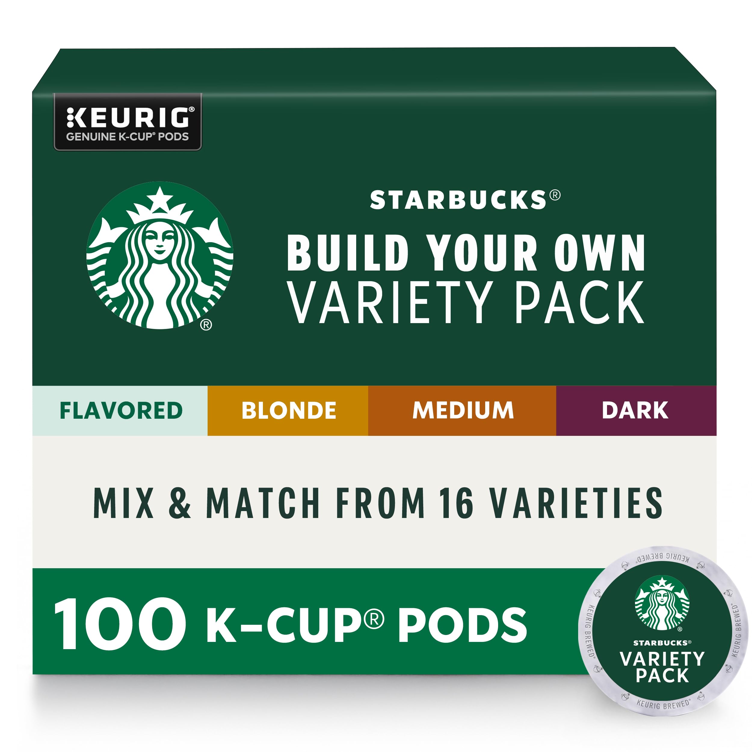 Buy now Starbucks K-Cup Coffee Pods, Medium Roast Hot or Iced Coffee, Pike Place Roast, 96 Keurig Pods Variety 10 Count (Pack of 10) at indiglob india