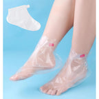 400-Pack Disposable Plastic Foot Covers for Feet – Leak-Proof Paraffin Wax Bath Liners, Moisturizing Socks for Pedicure, Spa, Cracked Heel Care & Shoe Trials (Includes Stickers for Secure Fit)
