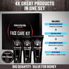 Viking Revolution Men's Facial Skin Care Kit - 4 Piece Set