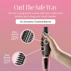 Alure Heated Styling Brush, 3-in-1 Ionic Hair Curler and Straightener Wand