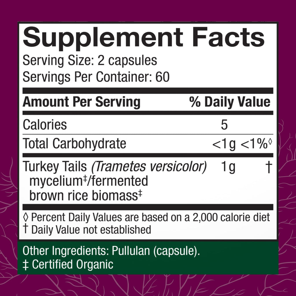 Host Defense Turkey Tail, Digestive & Immune, 240 (2 Units of 120 Ct) | Digestive, Gastrointestinal, Immune Response, and Gut Microbiome Support, Turkey Tail Mushroom Supplement, 60 Servings Each