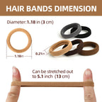 50PCS Hair Ties for Thick Hair, Seamless Cotton Ponytail Holders | Hair ties for Thick Hair, No Damage (Neutral Colors) Hair Accessories