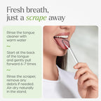 VIVAGO Stainless Steel Tongue Scraper for Adults with Holder