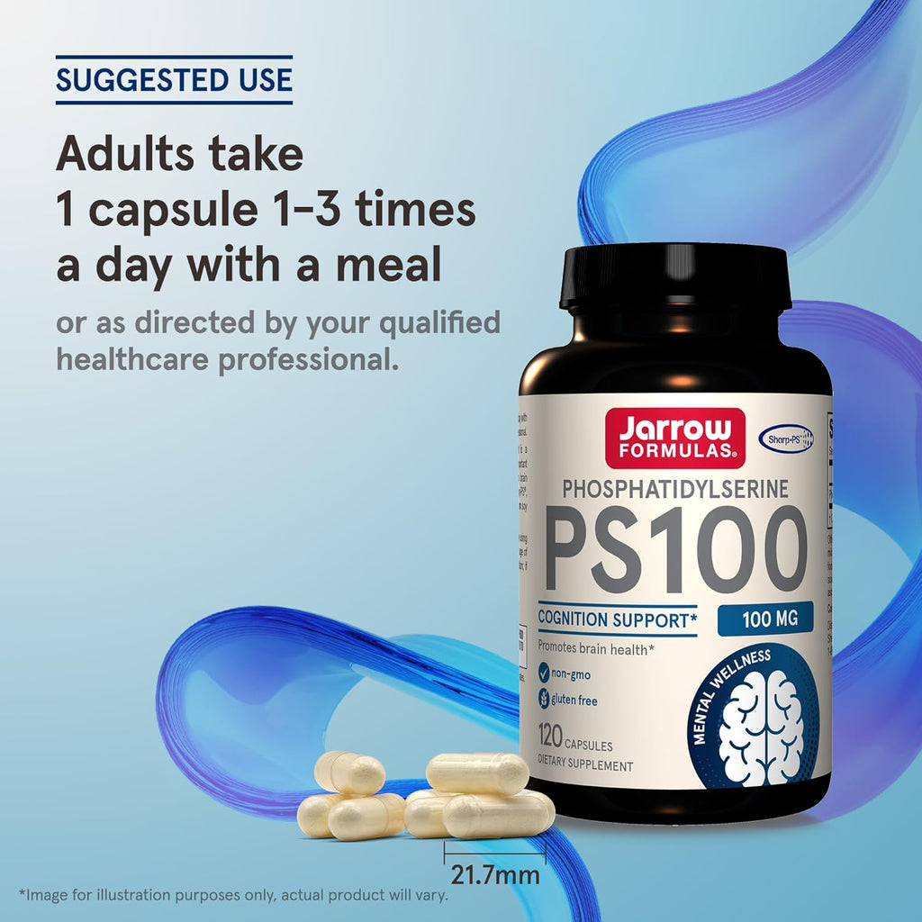 Buy now Jarrow FormulasÂ® PS100 Phosphatidylserine, 100 mg, Dietary Supplement for Brain Health and Cognition Support, 120 Capsules, Up to a 120 Day Supply at indiglob india
