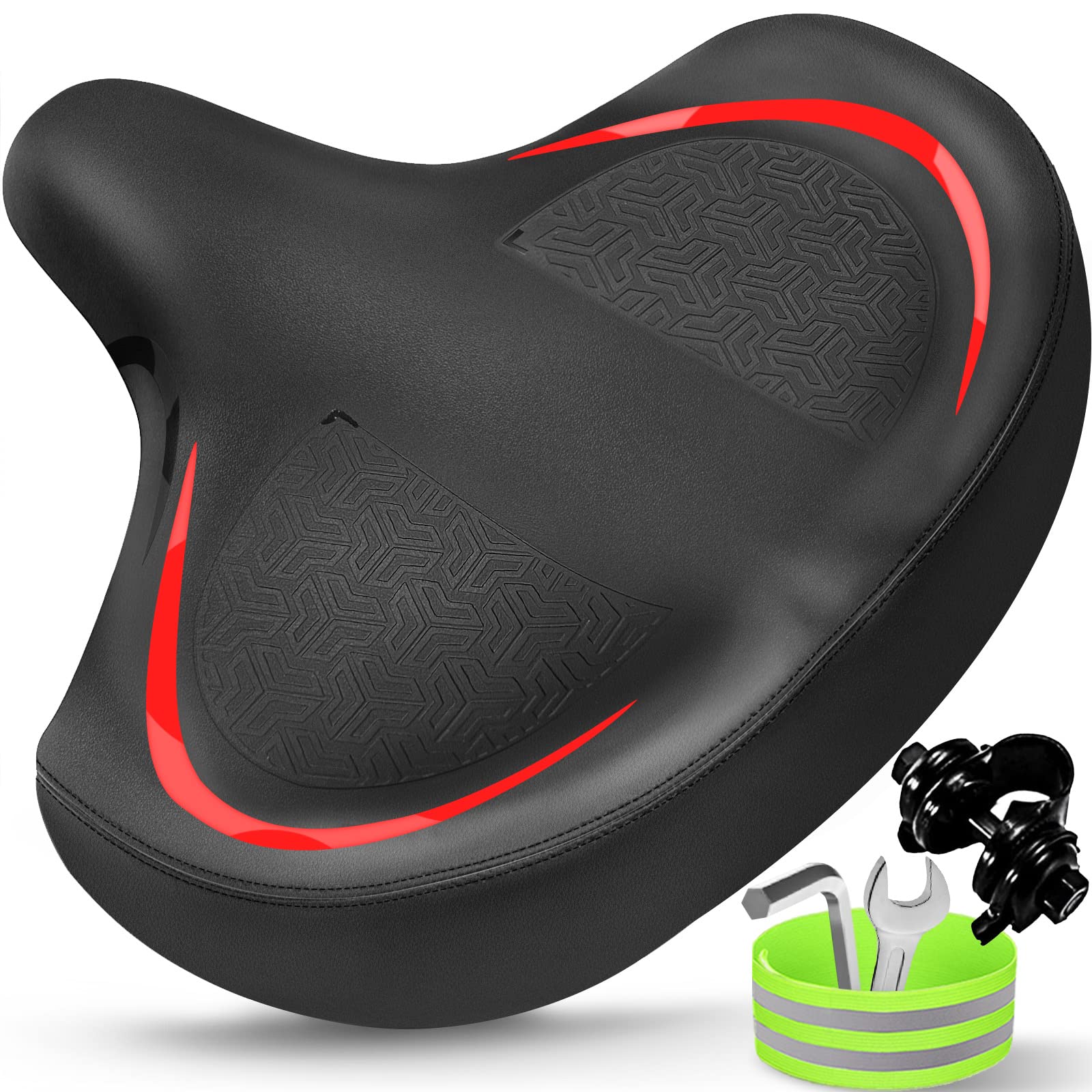 Buy now Bicycle Seat, Bike Seat for Women Men Extra Comfort Wide, Oversized Comfortable Seats Saddle for Peloton Bikes, Fit for Exercise Bikes, Electric Bikes, Mountain Bikes, Cruiser Bikes at indiglob india