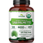 Zazzee USDA Organic Saw Palmetto 20:1 Extract, 40% Fatty Acids, Vegan