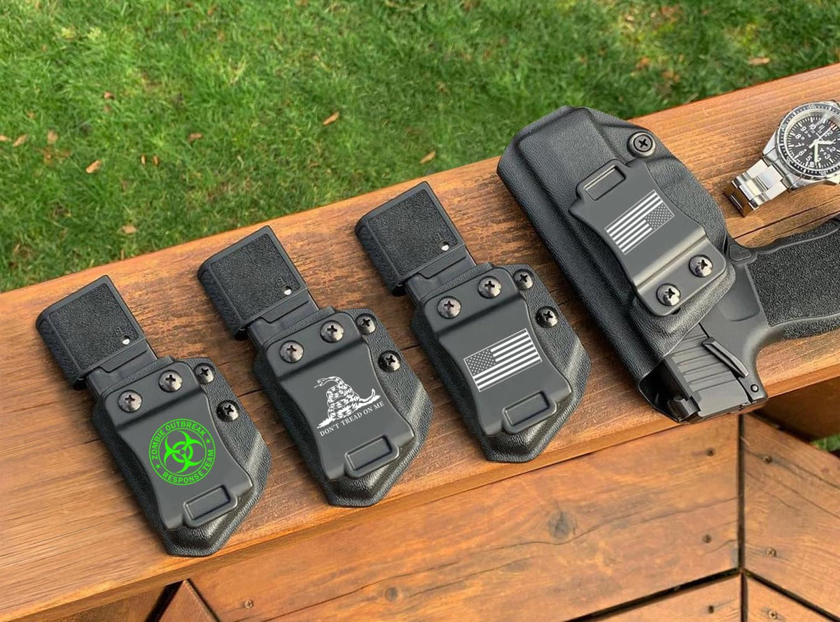 3-Packs Universal Mag Carrier IWB/OWB Magazine Holster for 9mm/.40 Double Stack Magazines