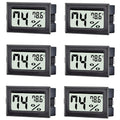 6 Pack Mini Digital Thermometer Hygrometer,Indoor Temperature and Humidity Gauge Meter Monitor Fahrenheit (℉) for Home,Greenhouse,Jars