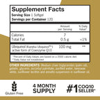 Qunol Ubiquinol 100mg, Powerful Antioxidant for Heart Health, 120 Softgels | #1 Cardiologist Recommended Supplement for Heart Health, Coenzyme Q10 Supplement to support Vascular Health & Cellular Energy