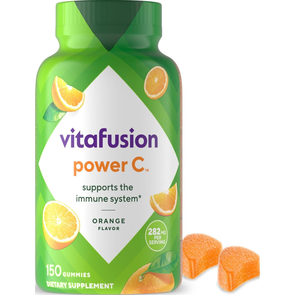 Vitafusion Power C Vitamin Gummies | 150 Count for Adult Men & Women | Orange Flavor | Gluten and Dairy-Free Gummy Supplement