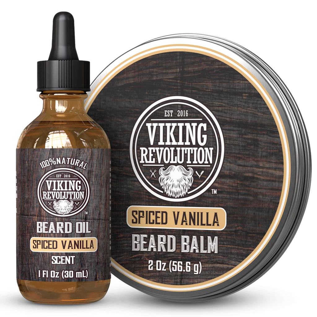 Buy now Viking Revolution Beard Oil with Clary Sage for Men - Natural Blend with Argan and Jojoba Oils for Softening, Strengthening, and Moisturizing at indiglob india