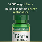 Buy now Nature's Bounty Biotin Hair Skin and Nails Vitamins, Supports Healthy Hair, Skin and Nails, 10,000 mcg, 120 Softgels (Pack of 1) at indiglob india