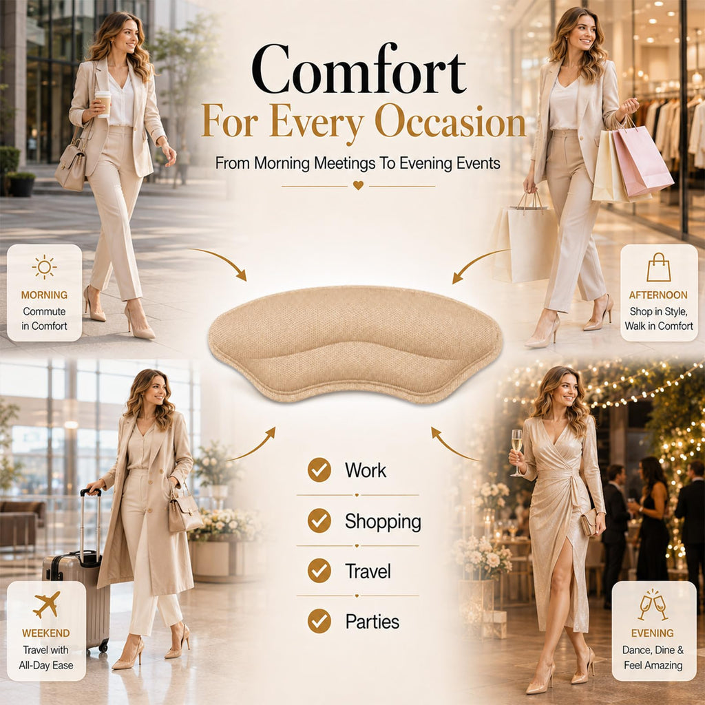 Heel Pads for Shoes, 4 Pairs Heel Grips for Womens Shoes, Cushion Inserts for Loose High Heels that are Too Big, Shoe Protectors, Slip Stopper Back Liners for Sneakers & Boots, Blister Relief Pad