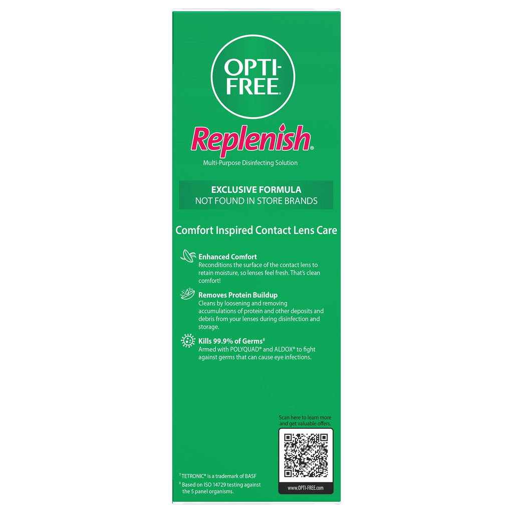 OPTI-FREE Replenish Multi-Purpose Contact Lens Solution (10 Oz, Pack of 2)