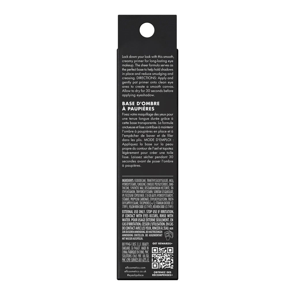 e.l.f. Lock It Down Eyeshadow Primer | Smooth Creamy Eye Makeup Primer For Long-Lasting Eyeshadow, Intensifies Color, Helps Prevent Creasing, Vegan & Cruelty-Free