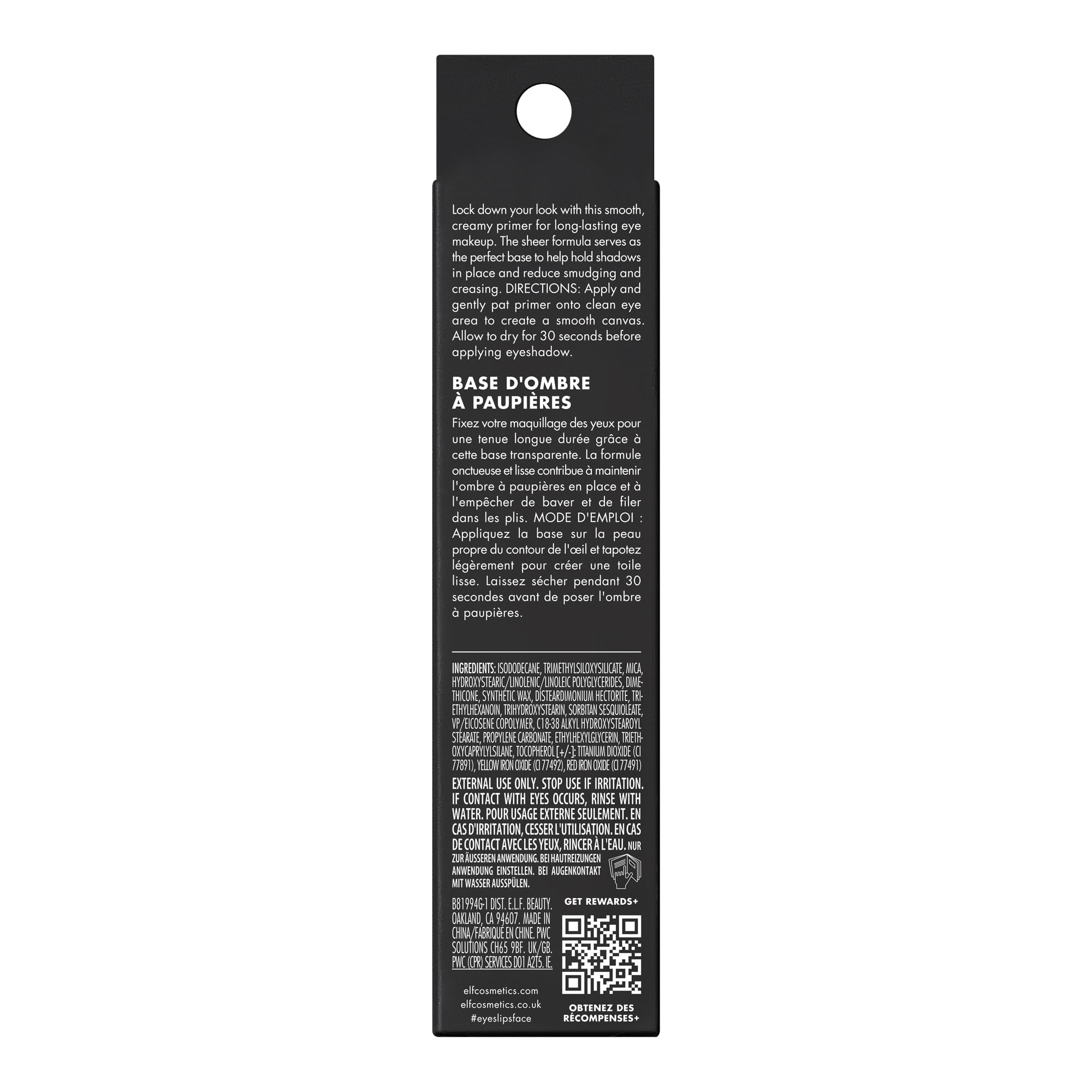 e.l.f. Lock It Down Eyeshadow Primer | Smooth Creamy Eye Makeup Primer For Long-Lasting Eyeshadow, Intensifies Color, Helps Prevent Creasing, Vegan & Cruelty-Free