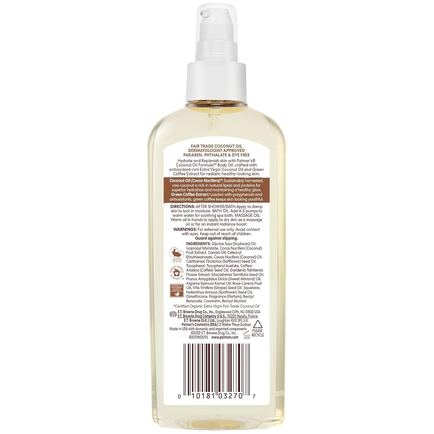 Buy now Palmer's Coconut Oil Formula Body Oil, Body Moisturizer with Green Coffee Extract, Bath Oil for Dry Skin, 5.1 Ounces (Spray Cap) at indiglob india