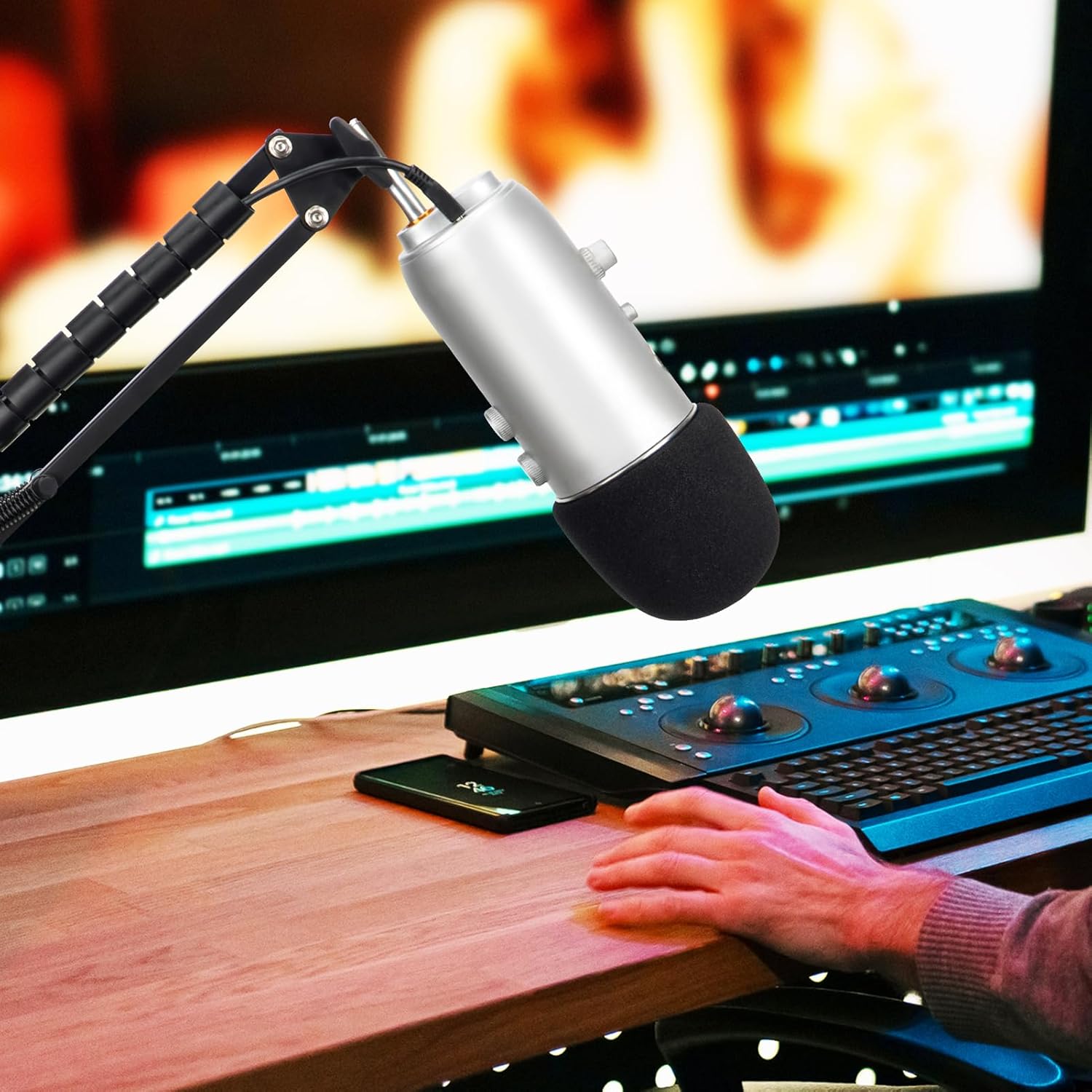 Buy now YOUSHARES 2PCS Blue Yeti Pop Filter for Blue Yeti Microphone, Yeti Foam Windscreen with Dead Cat Blue Yeti Mic Cover for Yeti Mic and Blue Yeti Pro USB Microphone at indiglob india