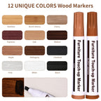 Furniture Repair Kit Wood Markers - Markers and Wax Sticks for Stains, Scratches, Wood Floors, Tables, Desks, Carpenters, Bedposts, Touch Ups, and Cover Ups (25)
