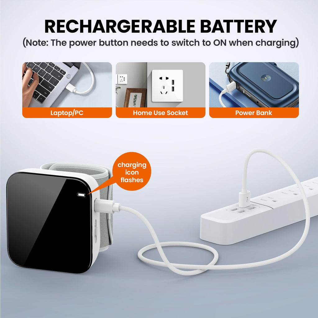 Blood Pressure Monitor Rechargeable 2x90 Memory Machine with Carrying Case