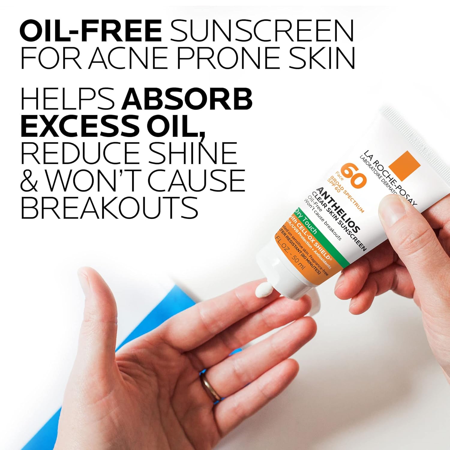 Buy now La Roche-Posay Anthelios Clear Skin Sunscreen Dry Touch SPF 60, Oil Free Sunscreen For Face, Oil Absorbing, Broad Spectrum SPF + Antioxidants, Non-Greasy, Oxybenzone Free, Travel Size at indiglob india