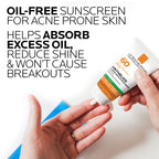 La Roche-Posay Anthelios Clear Skin Sunscreen Dry Touch SPF 60, Oil Free Sunscreen For Face, Oil Absorbing, Broad Spectrum SPF + Antioxidants, Non-Greasy, Oxybenzone Free, Travel Size
