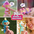 Buy now Fingerlings 2023 New Interactive Baby Monkey Reacts to Touch – 70+ Sounds & Reactions – Harmony (Pink) at indiglob india
