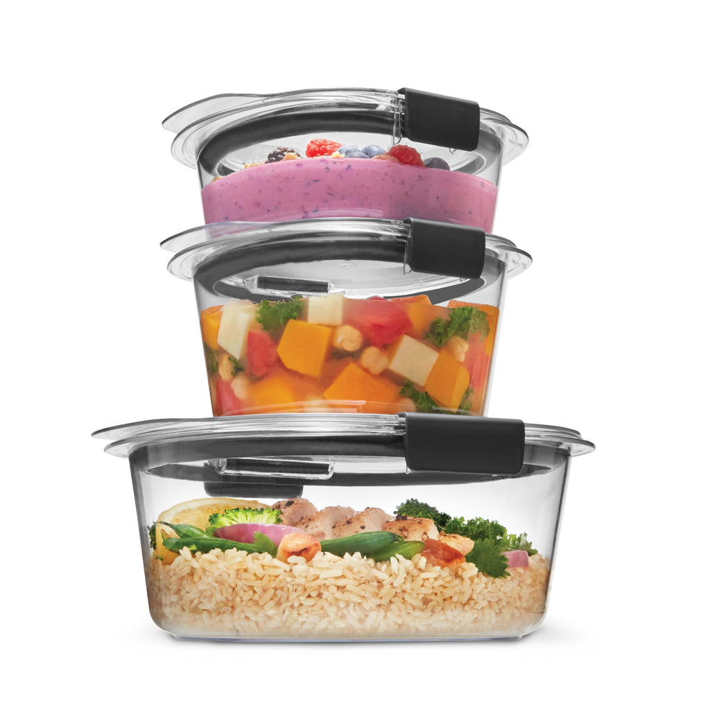 Buy now Rubbermaid Brilliance Food Storage Containers, Set of 5 (10 Pieces), BPA-Free, Leak-Proof, Clear at indiglob india