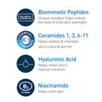 CeraVe Night Cream, Face Moisturizer, Skin Care for Dry Skin, 1.7oz | Skin Renewing Face Moisturizer with Hyaluronic Acid & Peptides, Night Cream For Men & Women, Anti-Aging Face Cream, Daily Use