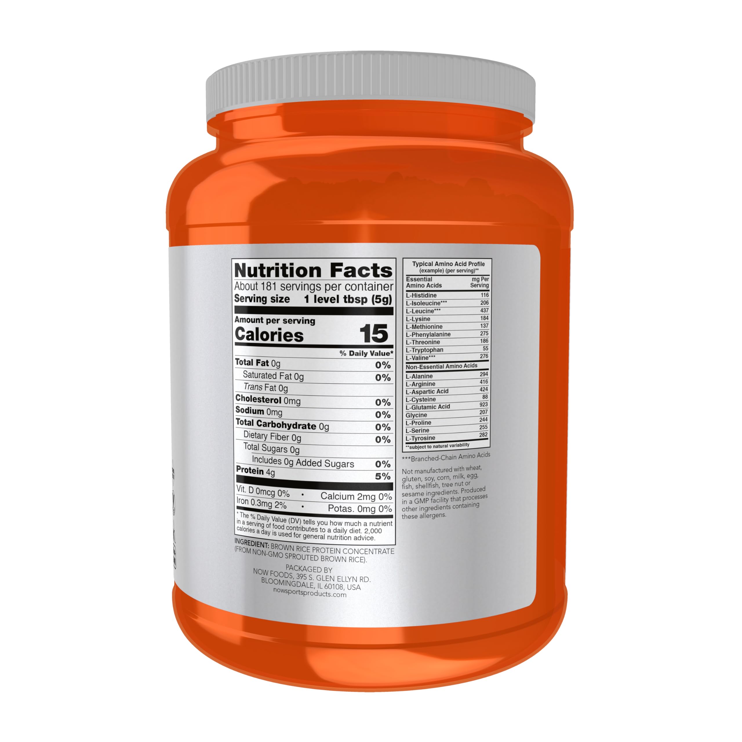 Buy now NOW Foods Sports Nutrition, Sprouted Brown Rice Protein, 80% Protein, Unflavored Powder, 2-Pound at indiglob india