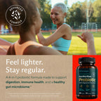 4-in-1 Probiotic Prebiotic & Postbiotic with Digestive Enzymes, 60 Capsules | Daily tribiotic for men & women with DE111, PreforPro, dried yeast fermentate & enzymes; 30 servings, no refrigeration
