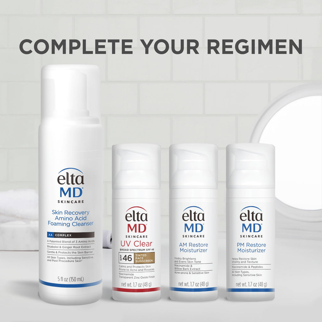 EltaMD AM Restore Daily Lightweight Facial Moisturizer | Smoothes, Hydrates, Brightens, and Tones, Made with Hyaluronic Acid and Niacinamide, For Acne-Prone and Sensitive Skin