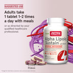 Jarrow Alpha Lipoic Sustain with Biotin, 300 mg, Antioxidant, 60 Tablets