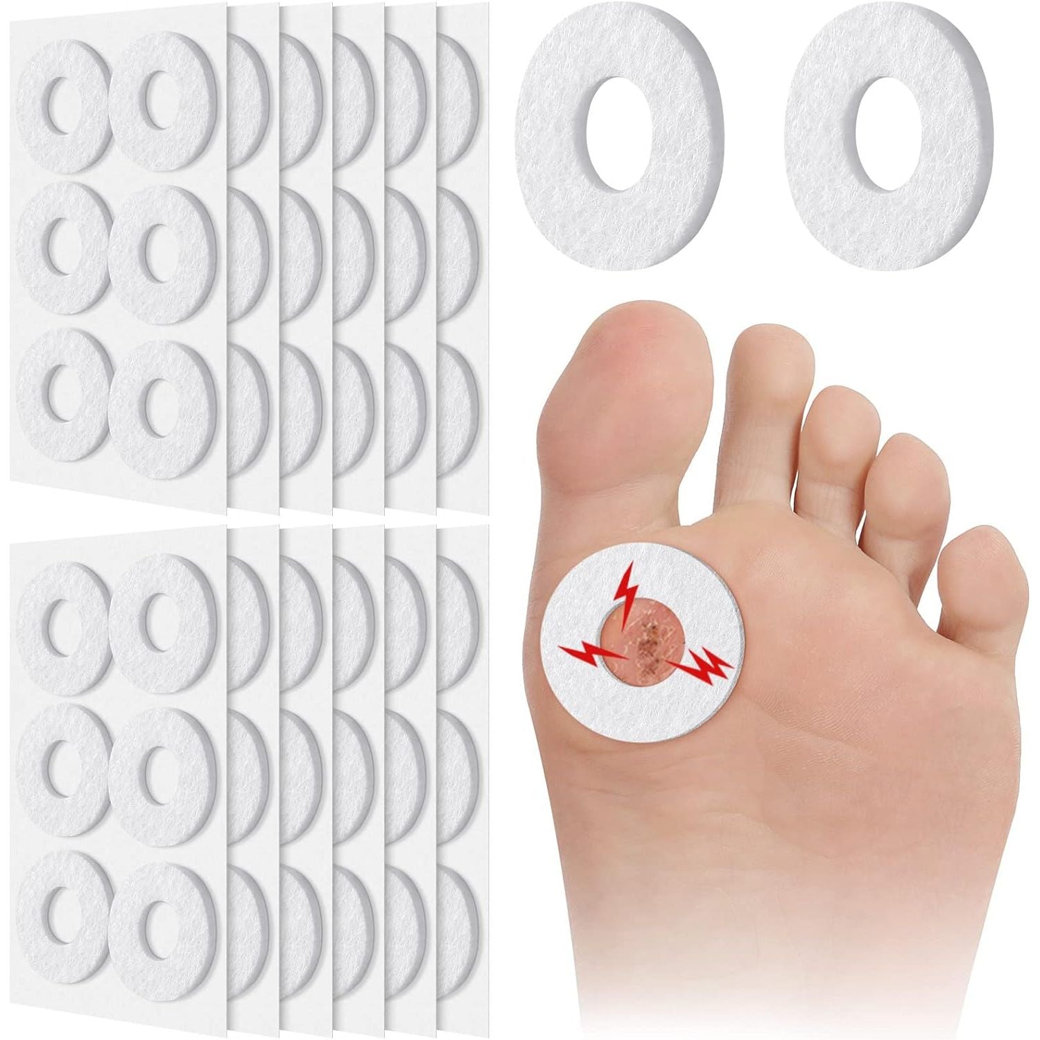 Buy now Nuanchu 72 Pcs Callus Cushions Callus Pads for Bottom of Foot Round Corn Cushions Pads for Feet Soft Adhesive Felt Corn for Ball and Side of Foot, Pain Relief from Shoe 72 at indiglob india