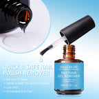 Gel Polish Remover 15ml, Easy Gel Remover with Cuticle Oil 4-Way Nail File