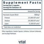 Buy now Vital Nutrients Pancreatic Enzymes 1000mg (Full Strength) | Pancreatin Digestion Supplement with Protease, Amylase & Lipase | Digestive Enzymes | Gluten, Dairy, and Soy Free | 90 Capsules at indiglob india
